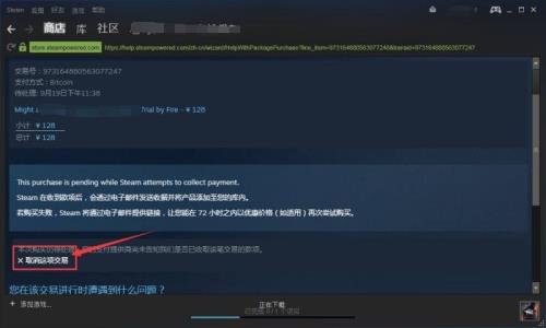 steam余额待处理要多久