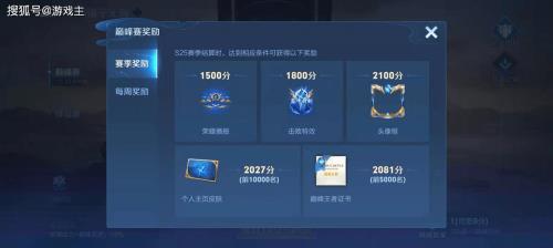 巅峰赛周积分什么意思