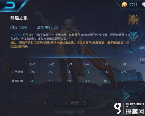 百里守约暴击效果有加成吗