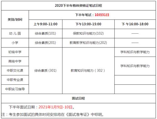 2021教资面试什么时间报名