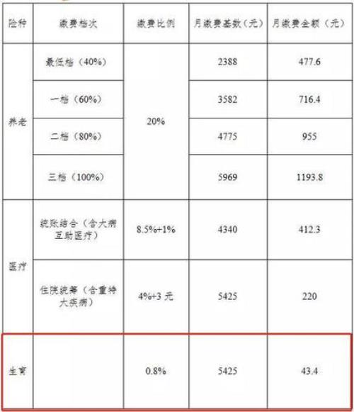 2019年四川省平均社保缴费基数