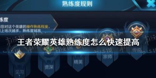 王者熟练度四级要多久