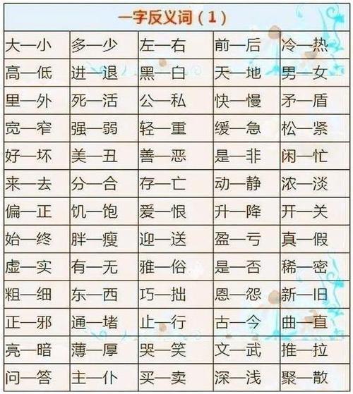 私的反义词是什么