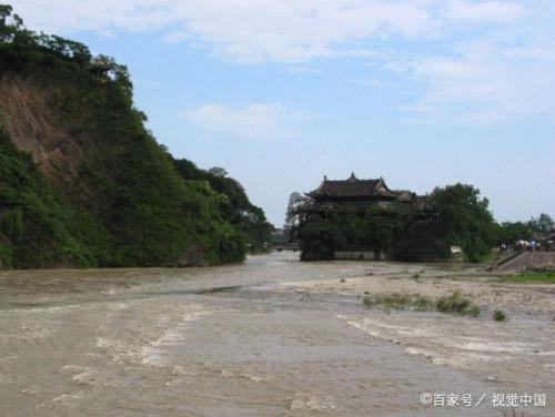 都江堰泄洪遭淹的地方
