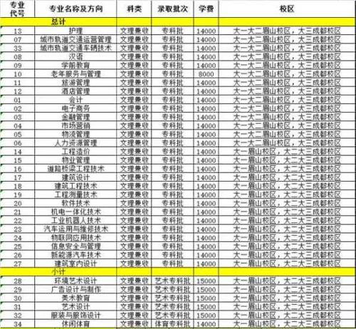 四川锦城学院2021艺术生学费