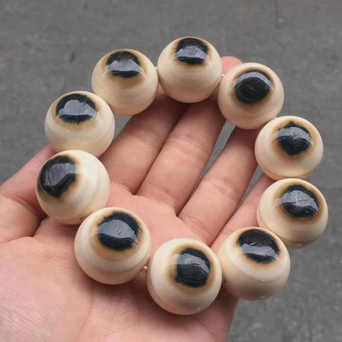 猛犸臼齿手串盘出的效果