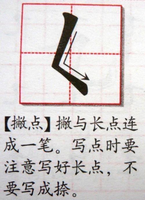 处在田字格的正确笔顺