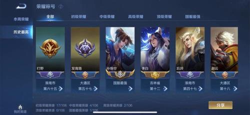王者荣耀国服榜怎么看