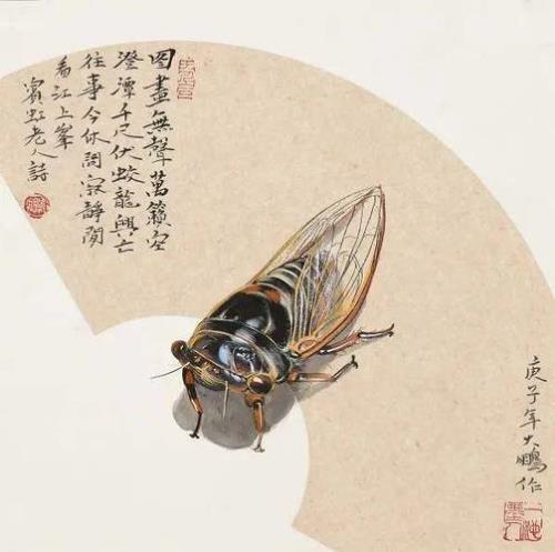 蝉登枝寓意
