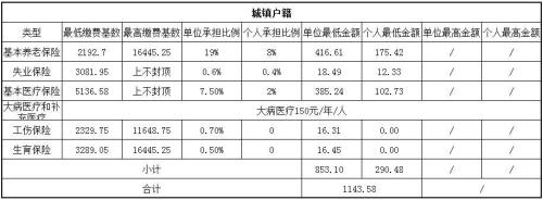 自贡社保灵活就业2019缴费标准