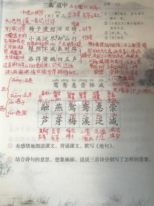 三年级上册古诗三首挑的意思