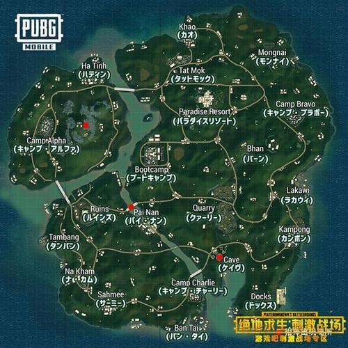 刺激战场四个地图的名称