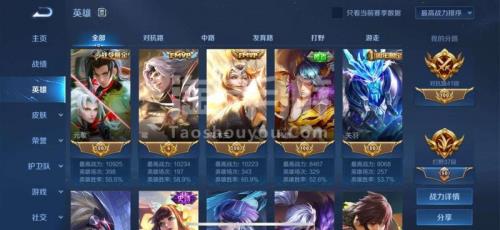 王者荣耀总共有哪些服
