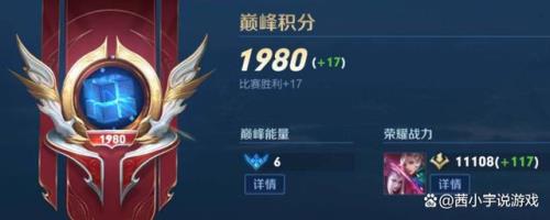 王者巅峰赛战力上限表
