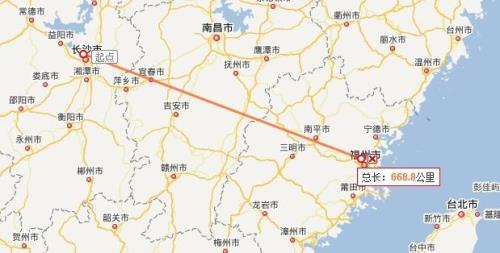 甘肃到福建多少公里