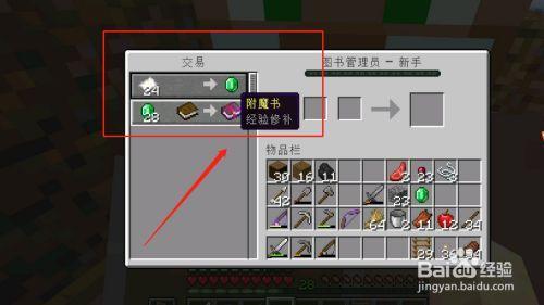 mc怎么查看村民买的附魔书