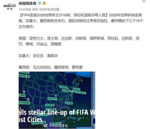 2026年世界杯开赛时间