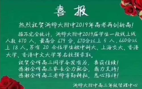 2022杭州师大附中高考成绩怎么样