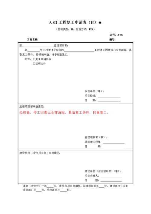 专家论证前监理意见批语