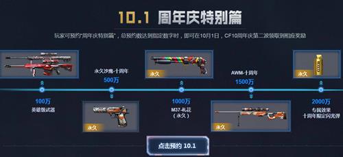 穿越火线国庆每天可登录时间