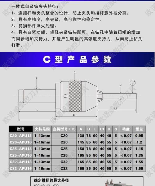 钻夹头规格型号对照表