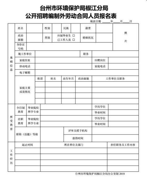 劳动局有招工备案表