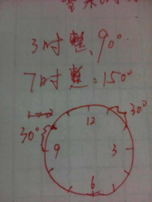 3点16分的时候时针和分针是什么角