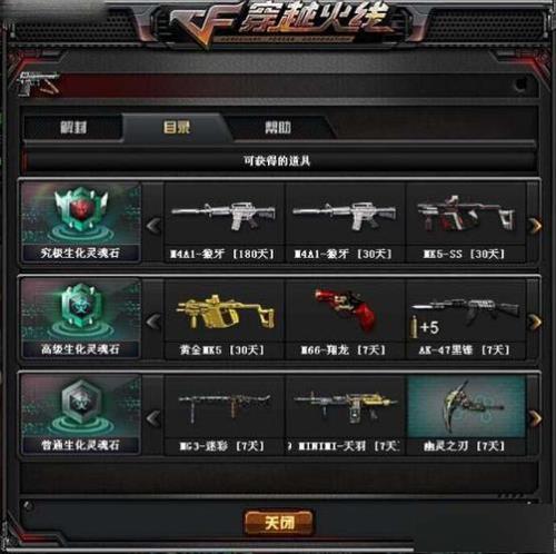 cf荣誉勋章宝箱奖励都有什么