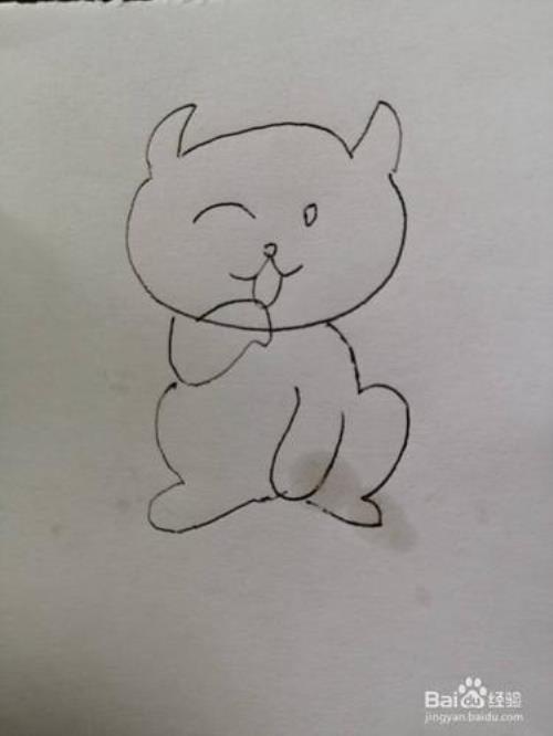 猫的图片简笔画画法