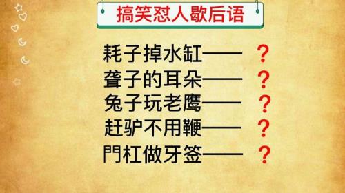 兔子戴帽子歇后语