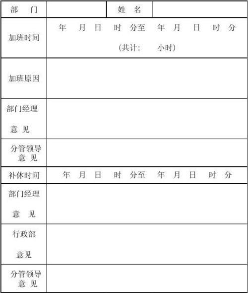 补休申请书怎样写