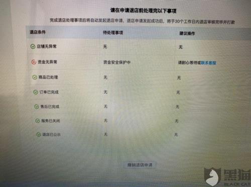 店铺3级限制怎么退店