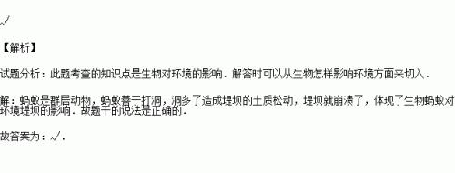 蚁穴溃堤的成语