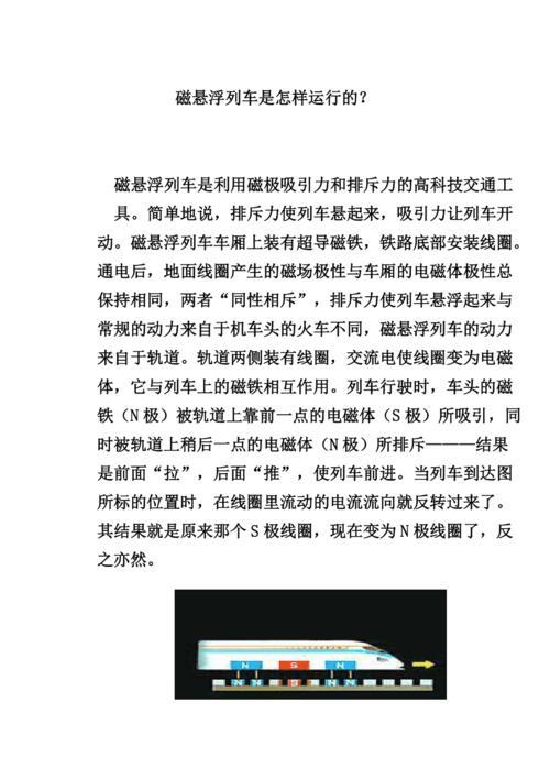 磁悬浮列车的驱动原理求大神解