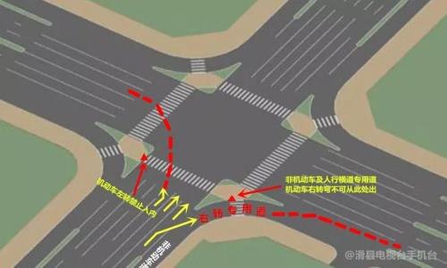 高峰时右转可借道是什么意思