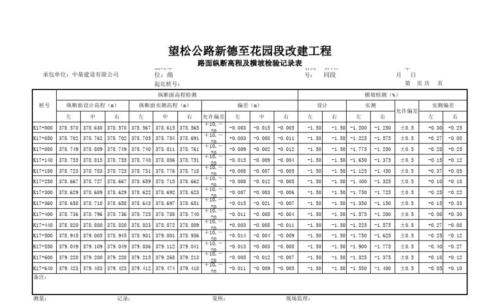 道路测量高程数据资料怎么编
