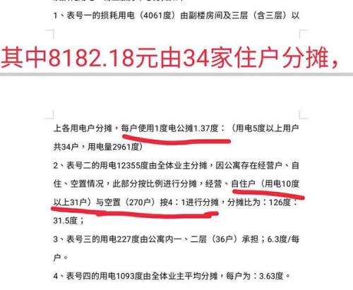 公摊电费一个月40元正常吗