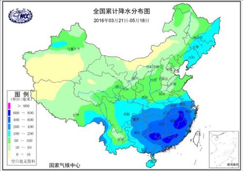 百分之5的降水量有多大