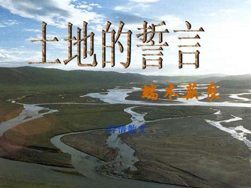 土地的誓言我的誓言是什么