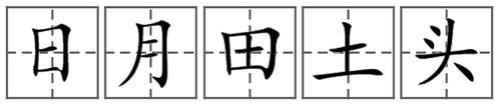 方字在田字格中应该怎么写
