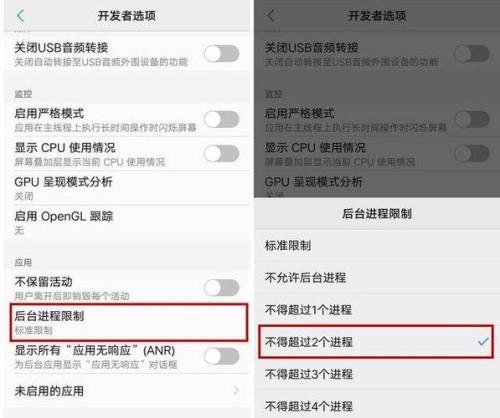 k50开发者选项怎么调更流畅