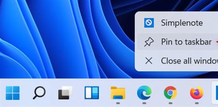 windows11应用放不到任务栏