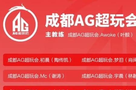 王者荣耀ag最早阵容