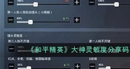 和平精英陀螺仪灵敏度公式