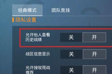 和平精英历史战绩隐藏怎么查看