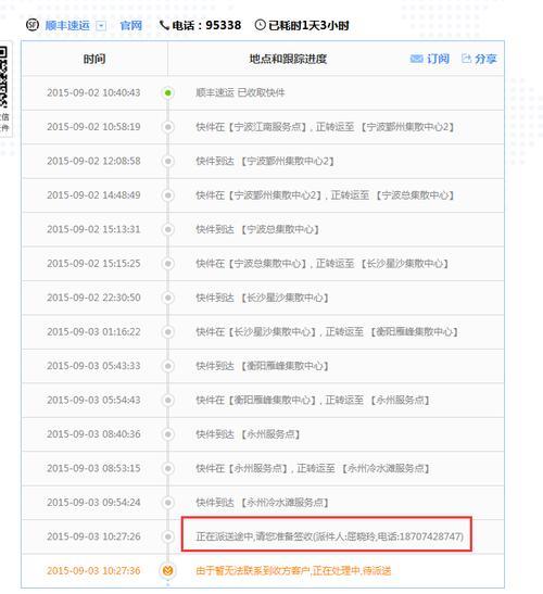 快递正在派送中是什么意思