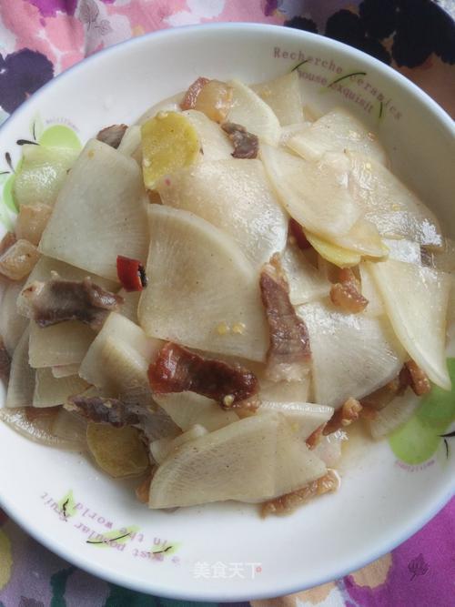 腌萝卜丝炒肉的做法