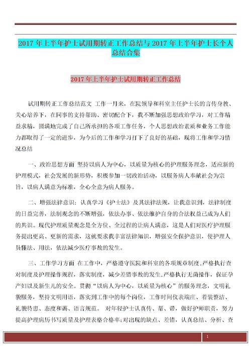 护士长对护士年终评价