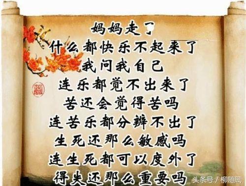 写给天堂妈妈的诗