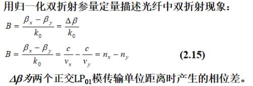 光纤的有效模式折射率